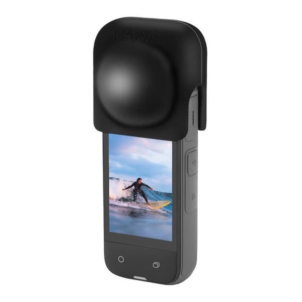 PULUZ Silikonlinsskydd för Insta360 X4 (Svart)