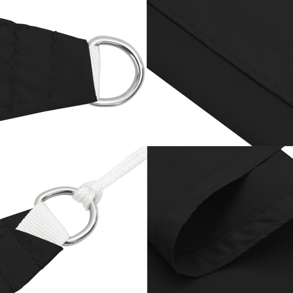 vidaXL skyggesejl, sort, 7x5x5 m, 100% polyester