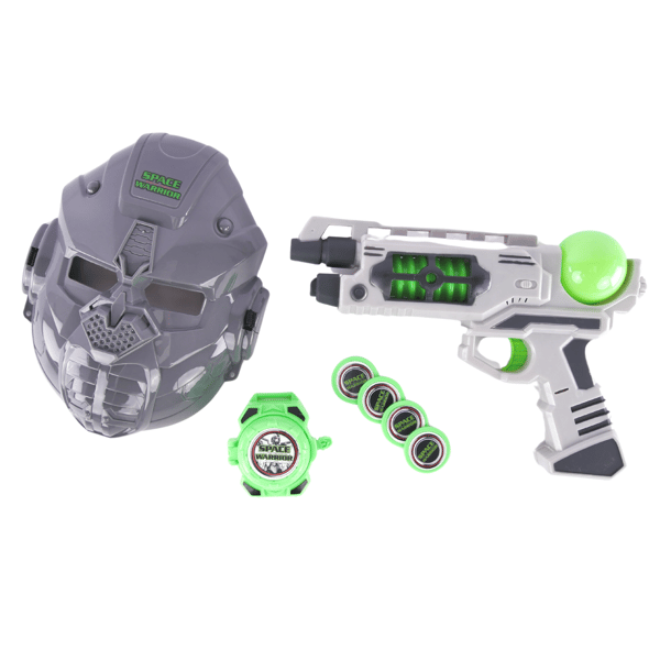 RUM MILITÆR SÆT PISTOL LED MASKE LYD LYSVÆRD