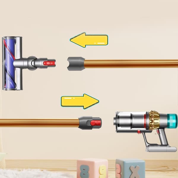 Dyson V12-kompatibel forlængerrør, 76 cm teleskopisk udskiftningsrør