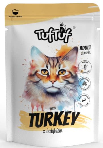 Tuf Tuf | Våtfoder för katter | 100 g påse - Kalkon 100 g