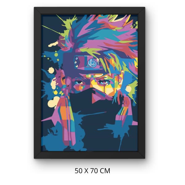 Måla efter nummer-bild med ram Anime Naruto 50x70 cm
