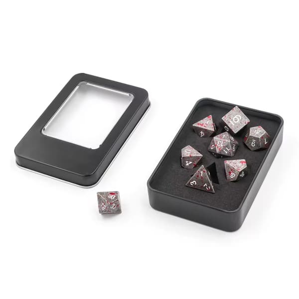 Vampire Lair RPG terningsæt med 7 metalterninger