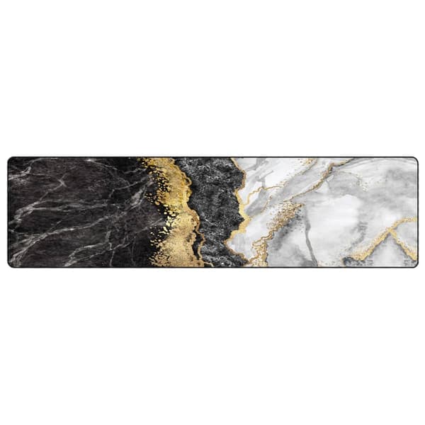 vidaXL vaskbart tæppe, farverigt, 80x300 cm, skridsikkert