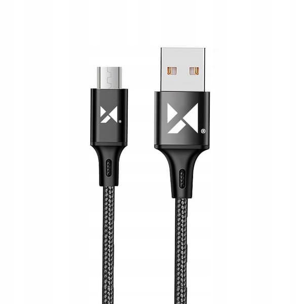 Wozinsky USB - microUSB-kabel 2.4A 1m sort (WUC-M1B)
