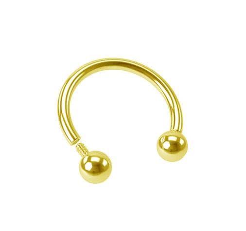 Titanium hestesko guld - indvendig gevind - TKP-002 1.0/6/2