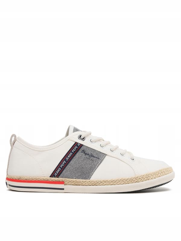PEPE JEANS HERRE HVIDE SNØRESKO 41 AWE