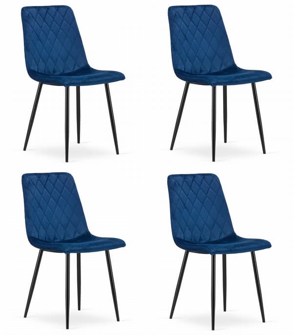 TURIN-tuoli - tummansininen sametti x 4