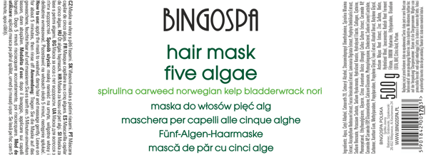 BINGOSPA Viisi levää sisältävä hiusnaamio