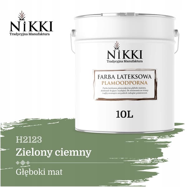 latexmaling pletresistent mørkegrøn H2123 10L dyb mat