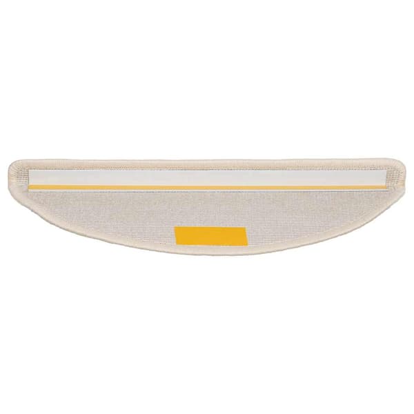 vidaXL trappemåtter 15 stk. 56x17x3 cm hvide halvrunde