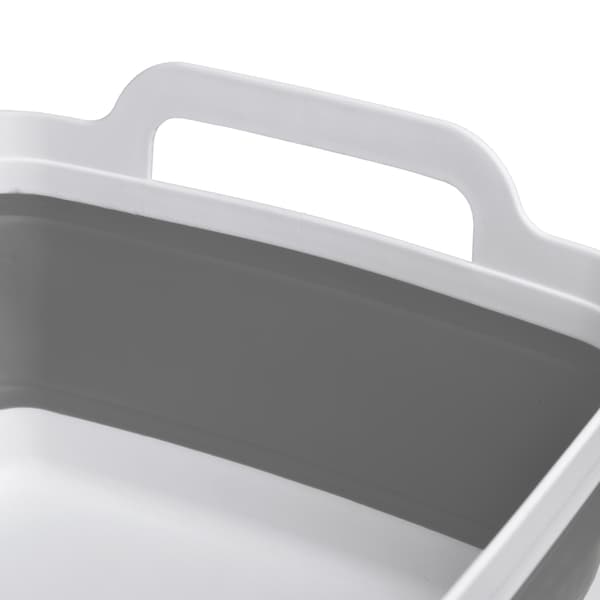 Hopfällbar toalettstol med avlopp, vit och grå, COMPACT
