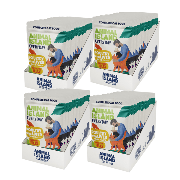 Animal Island NEW JELLY vådfoder til katte 12x85g