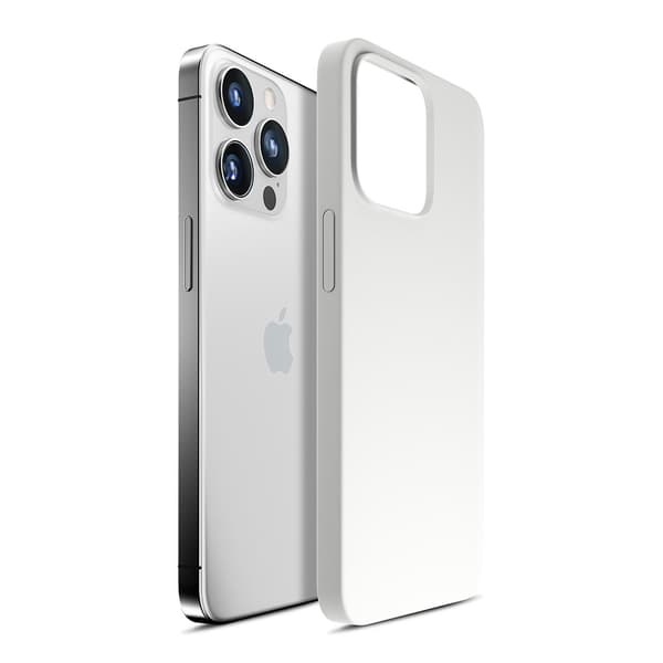 Apple iPhone 13 Pro Max - 3mk Hardy Silikone MagCase Sølv-Hvid