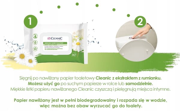HH Fuktad papper Cleanic 40 st. (pop-up) rPP