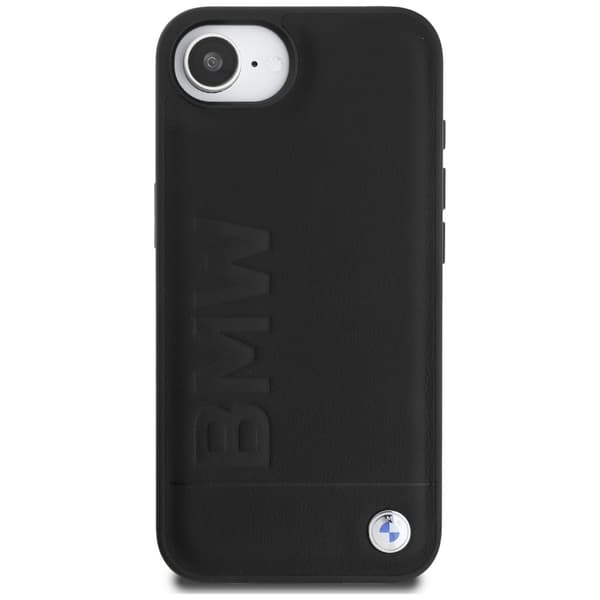 BMW Læderetui med Hot Stamp til iPhone 16e, Sort