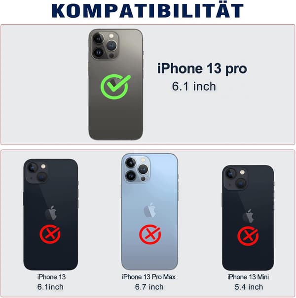 APPLE IPHONE 13 PRO SORT PU LÆDER FLIP ETUI TIL KORT A2483