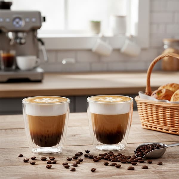 Dubbelväggiga termoglas för kaffe och te 230 ml 2 st