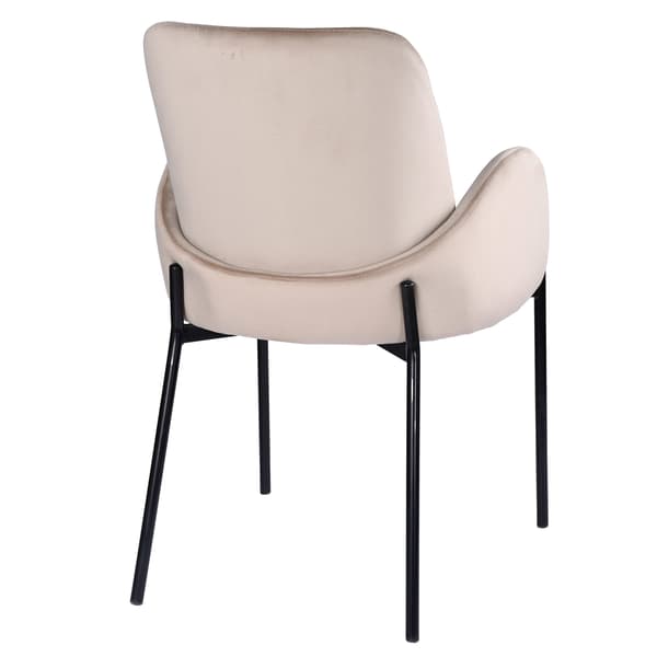 GUSTO sammetsklädd beige fåtölj