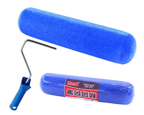 Målarulle universell Flock blå 35x150mm