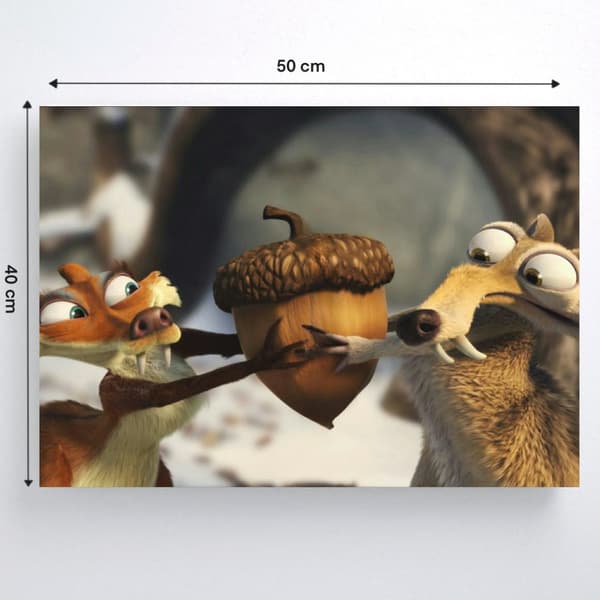 Maleri efter tal Med ramme Ice Age Scratch and Scratte 50x40 cm