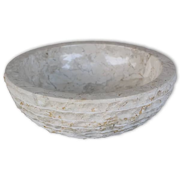 vidaXL marmorvask, 40 cm, cremefarvet