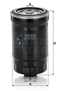 BRÄNSLEFILTER WK8205 MANN