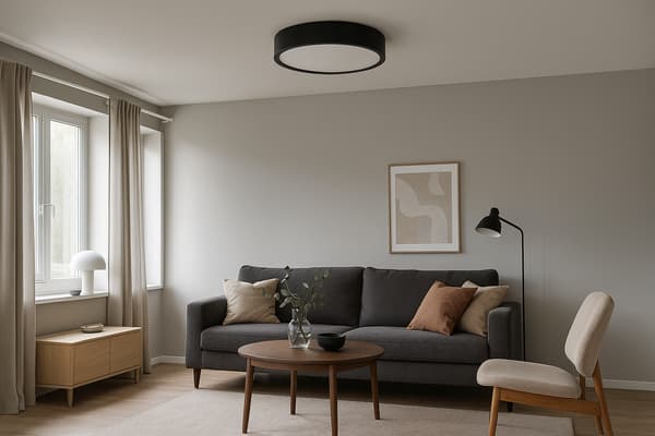 Loftlampe LEJA Plafon 475 sort til stue køkken badeværelse stilfuld