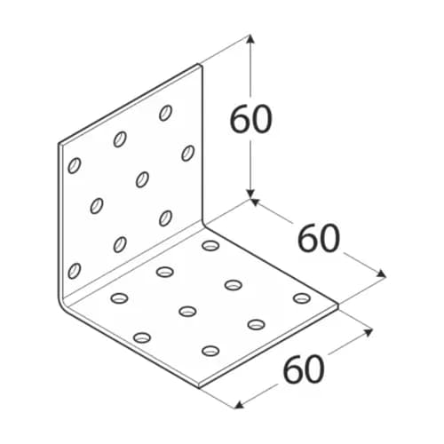 KM 4 SNICKERISKOPPLING VINKEL 60X60X60X2.0MM