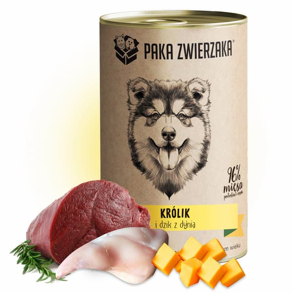 Pet Paka | Vådfoder til hunde 400g - Kanin og vildsvin med græskar 400g
