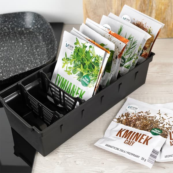 Krydderiorganizer sort 30x13x8 cm