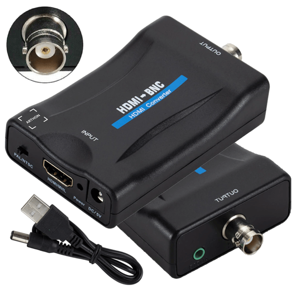 HDMI-BNC-muunnin + 3,5 mm ääni-JACK