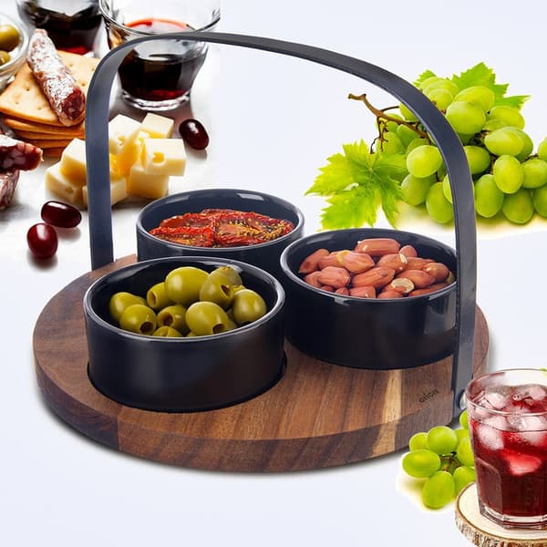 Keramiska snackskålar BLACK 130 ml 4 st