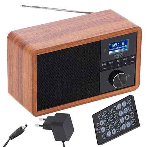 DAB+ radio Adler AD 1184, trækabinet, Bluetooth, FM/AM