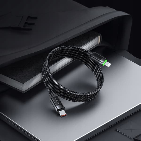 MCDODO Laddkabel USB-C Blixtsnabb Laddning för iPhone 1M LED
