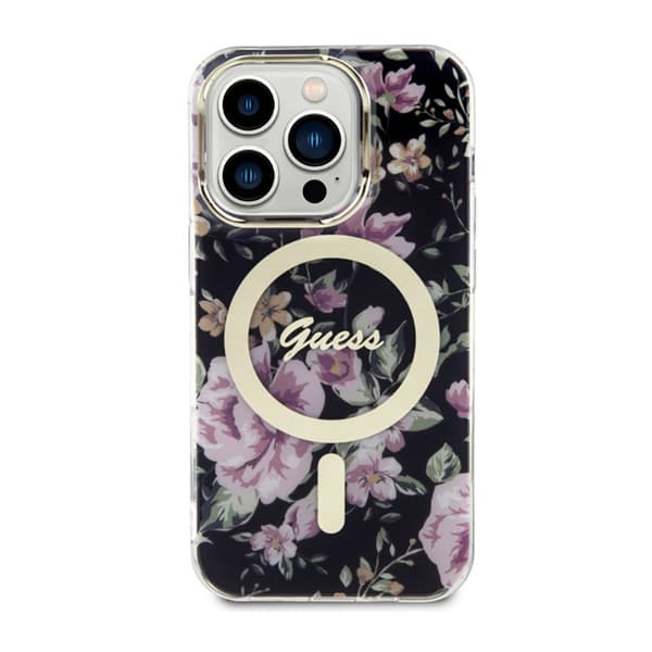 Guess Flower MagSafe - iPhone 14 Pro cover (sort)