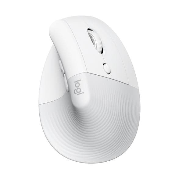 Logitech Lift trådlös vertikal mus – vit (910-006475)