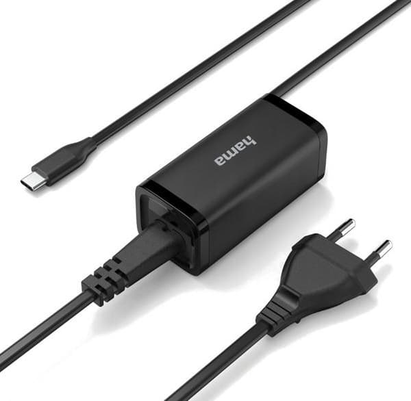 HAMA USB-C PD Laptop Oplader 5-20V/65W Sort