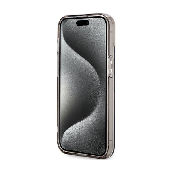 Guess IML Blomsterkrans MagSafe - iPhone 15 cover (sort)