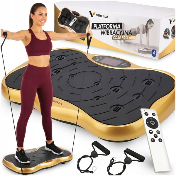VIBRATIONSPLATFORM VIBRERENDE TRÆNINGSMASSAGEAPPARAT ANTI-CELLULIT + E-BOG