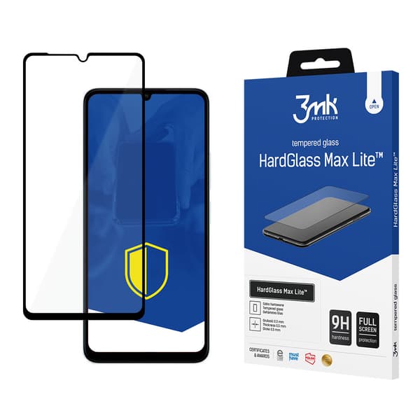 Redmi 13C/POCO C65 -näytönsuoja 3mk HardGlass Max Lite musta