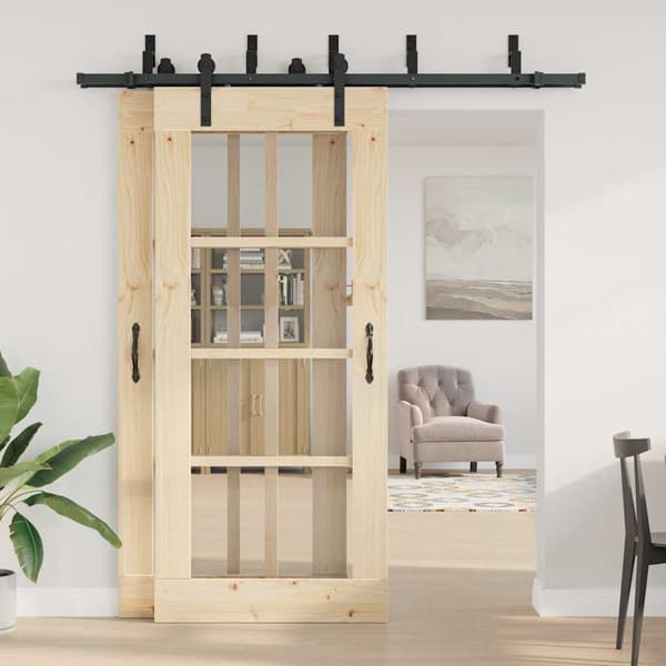 vidaXL monteringssystem til skydedør, 200 cm, stål, sort