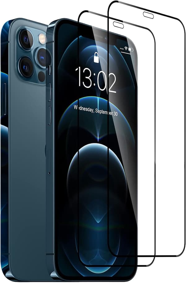 2X HÄRDAT GLASSKÄRM FÖR APPLE IPHONE 12/12 PRO 6.1'