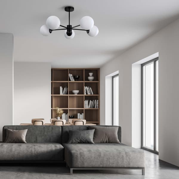 ROMA 5 E14 HÆNGELAMPE SORT LYS PRESTIGE LP-1345/5P BK