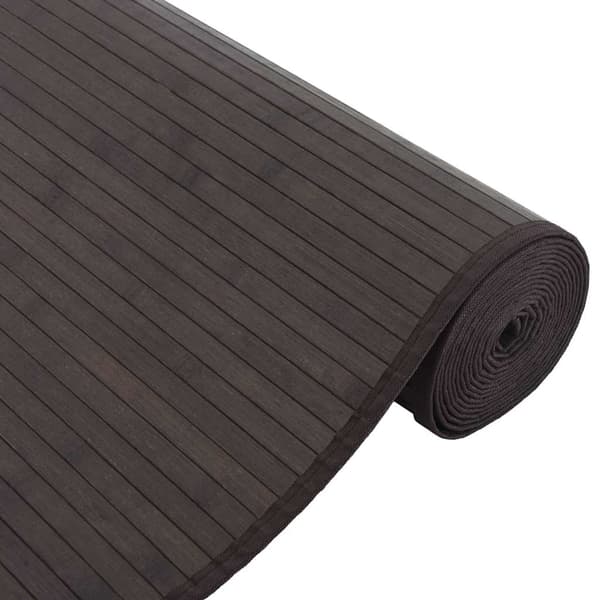 vidaXL Suorakulmainen matto, tummanruskea, 80x1000 cm, bambu