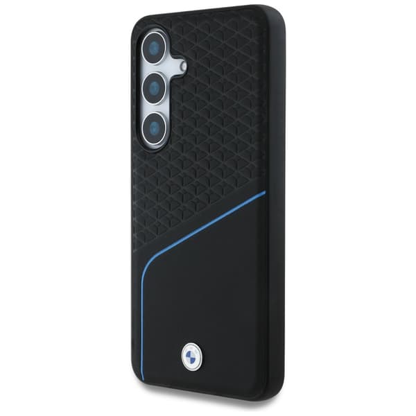 BMW Lædertekstureret og Glat MagSafe-etui til Samsung Galaxy S25, sort