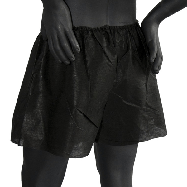 Engangs sorte boxershorts til spabehandlinger, non-woven stof, 1 stk.