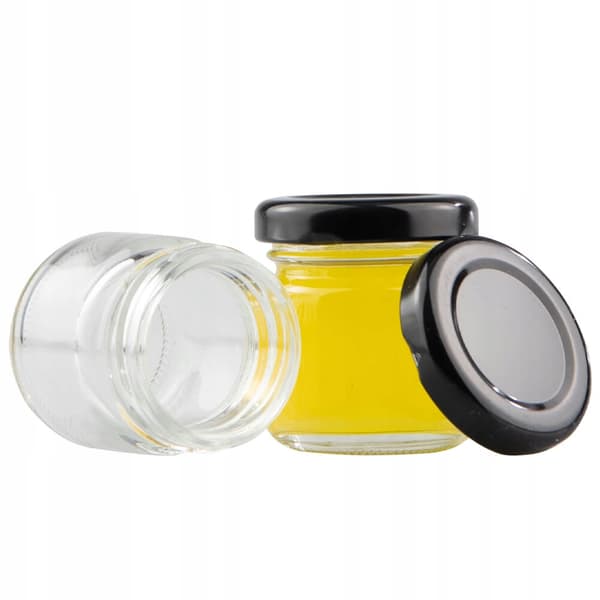 40 ml burk med lock honung sylt kryddor örter ljus konserver bröllop