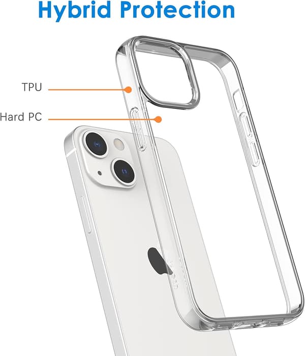 ETUI TIL APPLE IPHONE 13 PRO MAX 6,7" TRANSPARENT SILIKONE BAGSIDER