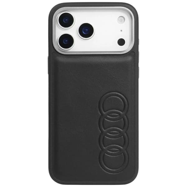 Audi TT -keinonahkainen MagSafe-kotelo iPhone 17 Prolle - musta